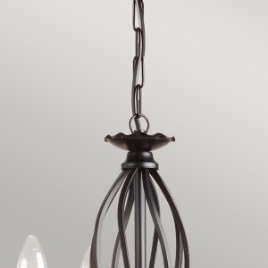 Lampa wisząca/żyrandol Artisan Elstead Lighting 3x60W E14 Stal Czarny detal zawieszenia.