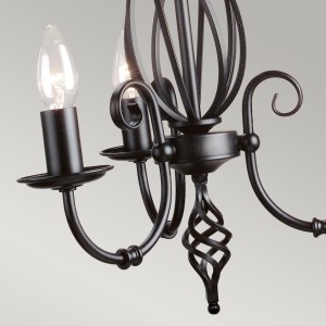 Lampa wisząca/żyrandol Artisan Elstead Lighting czarna stal.