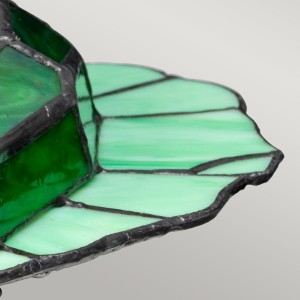 Lampa stojąca Tiffany Animal Lamps Elstead Lighting w kolorze zielonym, szkło witrażowe