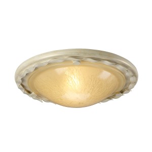 Lampa sufitowa Plafon okrągły Olivia Elstead Lighting beżowy metal.