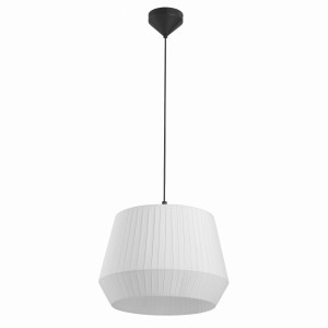 Lampa wisząca DICTE Nordlux 60W E27 Biały Tkanina/Metal na białym tle.