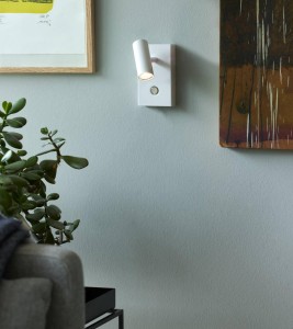 Lampa ścienna Kinkiet Nordlux LED Metal Biały apagada na ścianie.