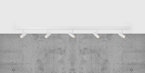 Lampa Sufitowa Spot Nordlux LED Metal Biały z pięcioma regulowanymi źródłami światła.