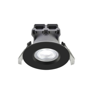 Lampa Sufitowa Spot Nordlux LED Plastik Czarny z okrągłą obudową.