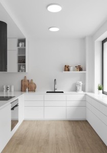 Lampa Sufitowa Nordlux LED Plastik Biały w nowoczesnej kuchni