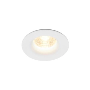 Lampa Sufitowa Spot Nordlux LED Plastik Biały włączona.