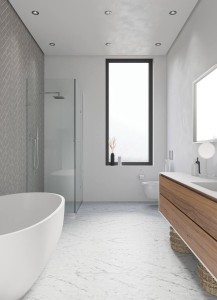 Lampa Sufitowa Spot Nordlux LED Plastik Czarny w nowoczesnej łazience