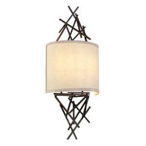 Lampa ścienna kinkiet Taiko TAIKO2 Elstead Lighting 2xE14 60 W Stal, Len Stary brąz