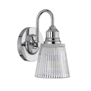 Lampa ścienna kinkiet Addison Elstead Lighting 1xG9 3W LED Stal, Szkło żebrowane Polerowany chrom.
