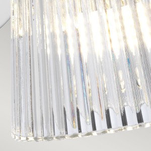 Lampa ścienna kinkiet Addison Elstead Lighting LED z żebrowanym szkłem.