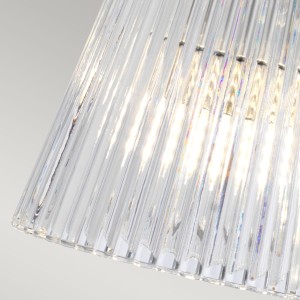 Lampa ścienna kinkiet Addison Elstead Lighting, polerowany chrom, szkło żebrowane, 2xG9 3W LED