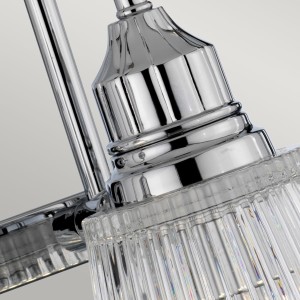 Lampa ścienna kinkiet Addison Elstead Lighting, stal i szkło żebrowane.