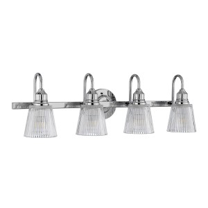 Lampa ścienna kinkiet Addison Elstead Lighting 4xG9 3W LED Stal, Szkło żebrowane Polerowany chrom.