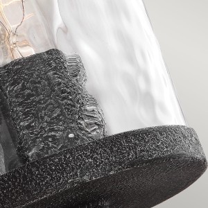 Lampa ścienna kinkiet Angelo Elstead Lighting 1xE27 60W, stal, szkło dekoracyjne, stare drewno dębowe, ciemne żelazo.