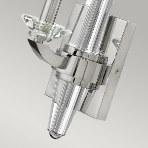 Lampa ścienna kinkiet Ascher Elstead Lighting 1xE14 60W Stal Kryształ Polerowany nikiel.