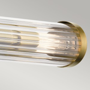 Lampa ścienna kinkiet Azores Elstead Lighting 4xE14 40W stal mosiądz szklany klosz