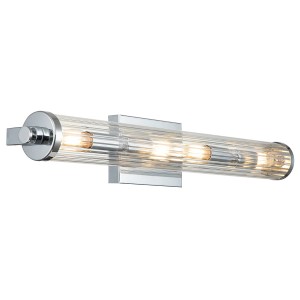Lampa ścienna kinkiet Azores QN-AZORES4-PC Quintiesse 4xE14 40W Stal, Szkło żebrowane Polerowany chrom