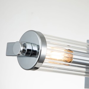 Lampa ścienna kinkiet Azores Elstead Lighting 4xE14 40W Stal, Szkło żebrowane Polerowany chrom.