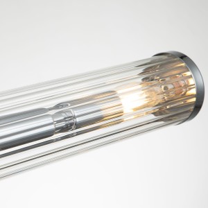 Lampa ścienna kinkiet Azores Elstead Lighting 4xE14 40W Stal, Szkło żebrowane Polerowany chrom
