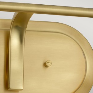 Lampa ścienna kinkiet Braelyn Elstead Lighting 2xE27 40W Szczotkowany mosiądz detal montażowy.