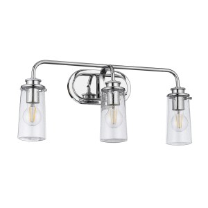 Lampa ścienna kinkiet Braelyn Elstead Lighting 3xE27 40W Stal Polerowany chrom.
