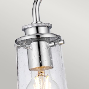 Lampa ścienna kinkiet Braelyn Elstead Lighting 3xE27 40W Stal, Szkło z bąbelkami powietrza Polerowany chrom.