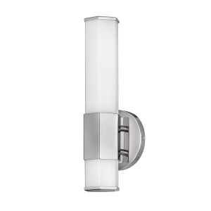 Lampa ścienna kinkiet Facet Elstead Lighting LED, stal, trawione szkło opalowe, polerowany chrom.