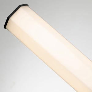Lampa ścienna kinkiet Facet Elstead Lighting stal szkło opalowe matowa czerń.