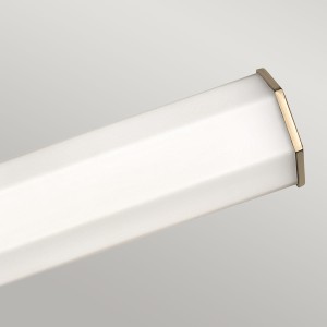 Lampa ścienna kinkiet Facet Elstead Lighting LED stal trawione szkło opalowe stary mosiądz