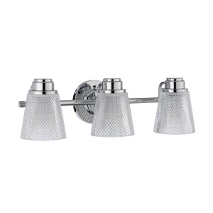 Lampa ścienna kinkiet Hudson Elstead Lighting 3xG9 3W LED Stal, Szkło cięte Polerowany chrom