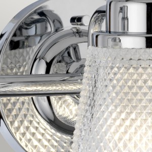 Lampa ścienna kinkiet Hudson Elstead Lighting 3xG9 3W LED Stal, Szkło cięte Polerowany chrom.