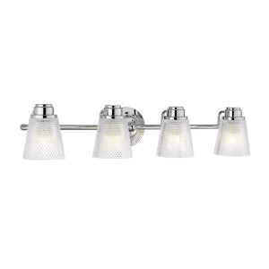 Lampa ścienna kinkiet Hudson QN-HUDSON4-BATH Quintiesse 4xG9 3W LED Stal, Szkło cięte Polerowany chrom