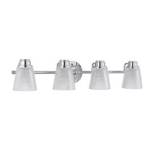 Lampa ścienna kinkiet Hudson Elstead Lighting 4xG9 3W LED stal szkło polerowany chrom.