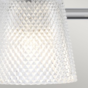 Lampa ścienna kinkiet Hudson Elstead Lighting z polerowanego chromu i ciętego szkła z żarówkami LED.