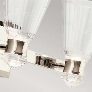 Lampa ścienna kinkiet Kayva Elstead Lighting LED, polerowany nikiel.