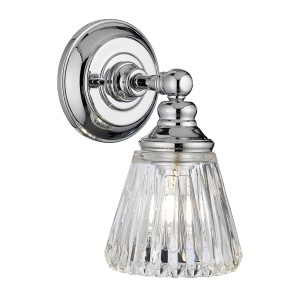 Lampa ścienna kinkiet Keynes QN-KEYNES1-BATH Quintiesse 1xG9 3W LED Stal, Szkło cięte Polerowany chrom