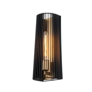 Lampa ścienna kinkiet Linara Elstead Lighting 1xE27 60W Stal Czarne Naturalny mosiądz