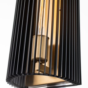 Lampa ścienna kinkiet Linara Elstead Lighting 1xE27 60W Stal Czarne/Naturalny mosiądz.