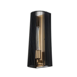 Lampa ścienna kinkiet Linara Elstead Lighting 1xE27 60W Stal Czarne/Naturalny mosiądz