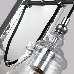 Lampa ścienna kinkiet Loras Elstead Lighting chrom szkło z bąbelkami
