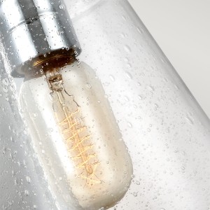 Lampa ścienna kinkiet Loras Elstead Lighting 1xE27 60W Stal Chrom z bąbelkami powietrza w szkle.