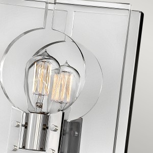 Lampa ścienna kinkiet Ludlow Elstead Lighting 1xE27 60W Stal, Akryl Polerowany nikiel, nowoczesne oświetlenie wnętrz.
