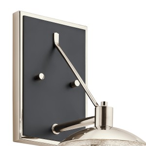 Lampa ścienna kinkiet Marilyn Elstead Lighting 1xE27 60W Stal, Szkło z bąbelkami powietrza Polerowany nikiel.
