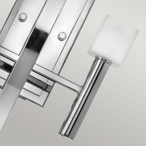 Lampa ścienna kinkiet Mondo Elstead Lighting 2xG9 3W LED Stal Szkło matowe Polerowany chrom