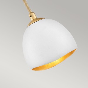 Lampa ścienna kinkiet Nula Elstead Lighting E14 40W Stal Biało-złote.