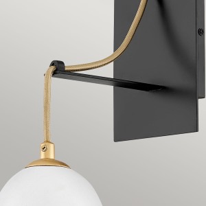 Lampa ścienna kinkiet Nula Elstead Lighting biało-złote, stal, 1xE14 40W