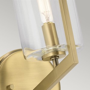 Lampa ścienna kinkiet Nye Elstead Lighting 1xE14 40W w kolorze szczotkowanego naturalnego mosiądzu.