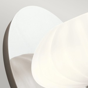 Lampa ścienna kinkiet Pim Elstead Lighting LED stal satynowe szkło opalowe chrom