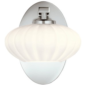 Lampa ścienna kinkiet Pim Elstead Lighting 1xG9 3W LED Stal Polerowany chrom Trawione satynowe szkło opalowe