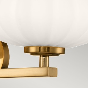 Lampa ścienna kinkiet Pim Elstead Lighting stal opalowe szkło złote